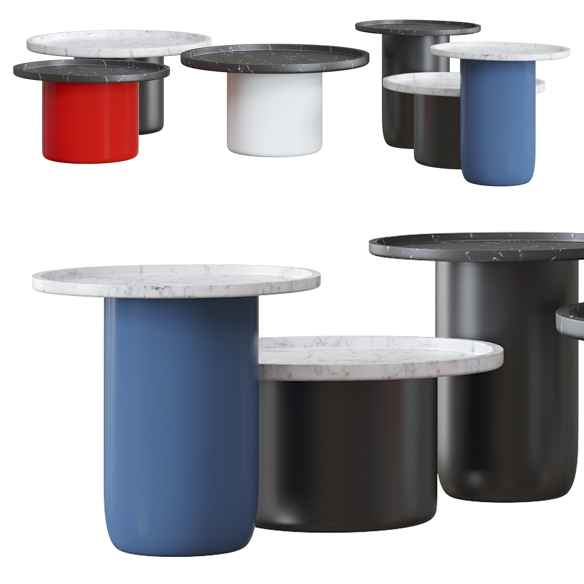 TAVOLINO BUTTON TABLE by BB ITALIA 3D model_1