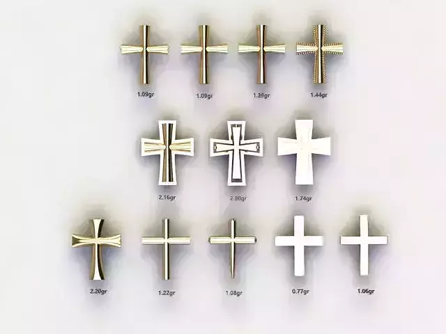12 simple pendants  of cross 