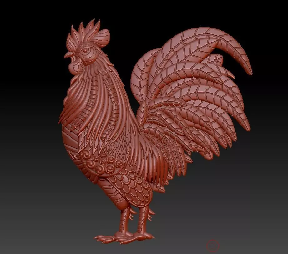 Hen Model rooster 3D print model_0