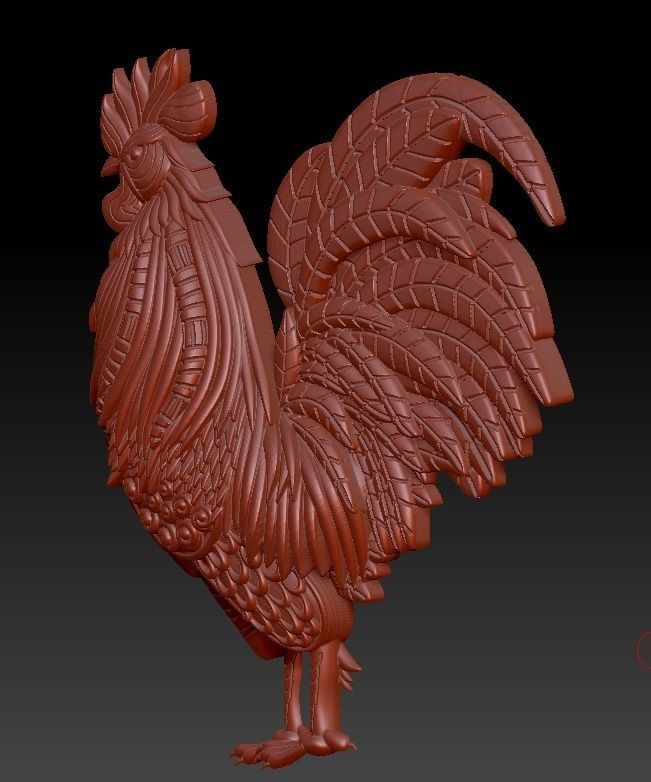 Hen Model rooster 3D print model_2