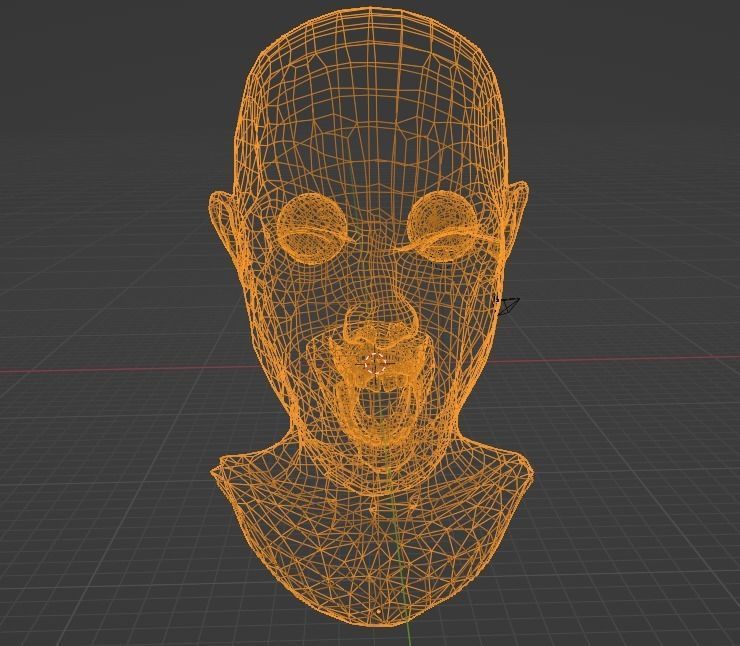 2 Realistic Zombi Head Models Male and Female 3D model_6
