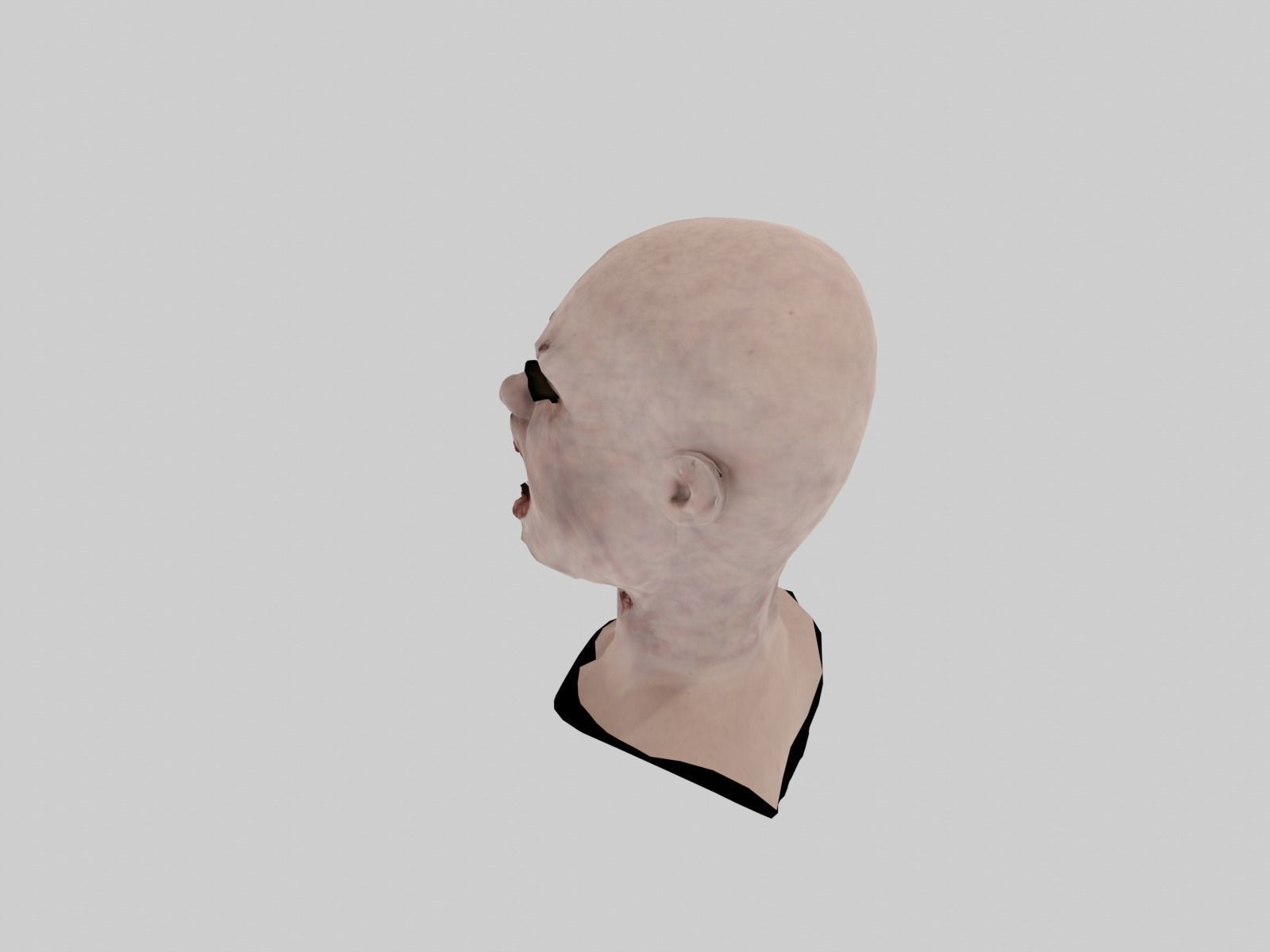 2 Realistic Zombi Head Models Male and Female 3D model_4