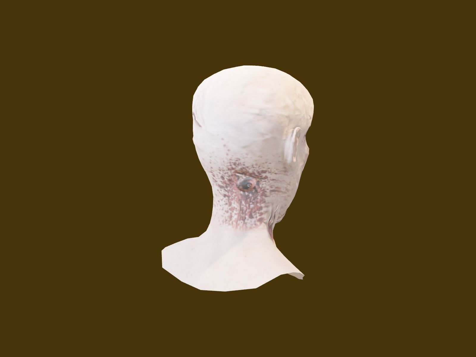 2 Realistic Zombi Head Models Male and Female 3D model_10