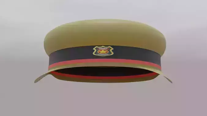 Police Cap 3d Model