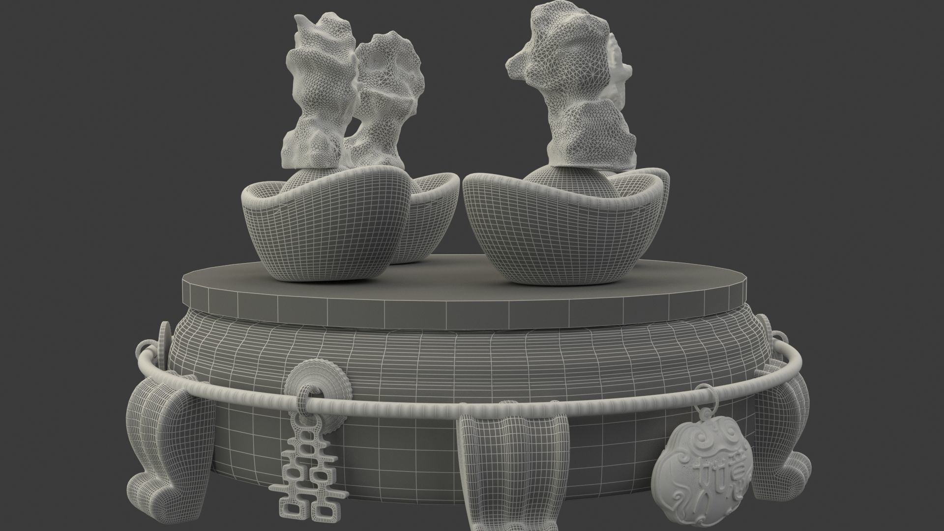 Chinese wedding doll 3D model_6