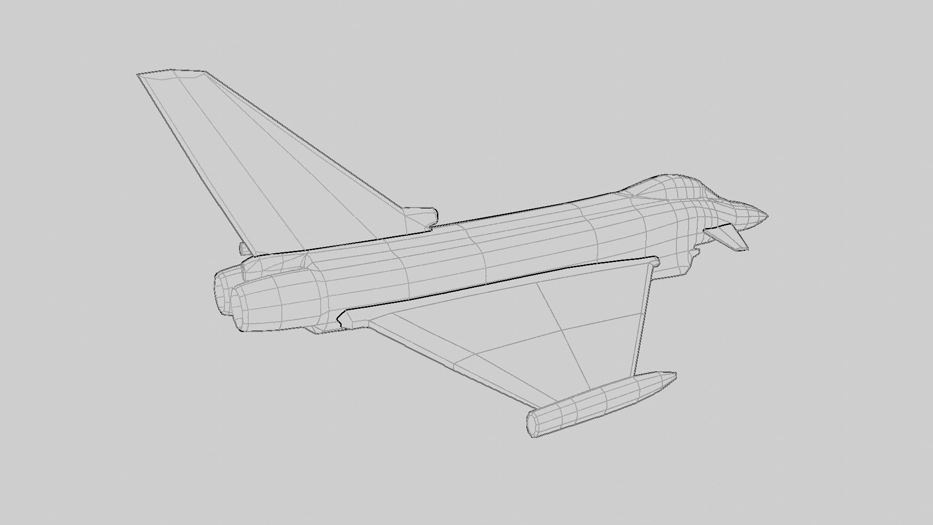 Modern Fighter Jet - Eurofighter Typhoon 3D print model_23
