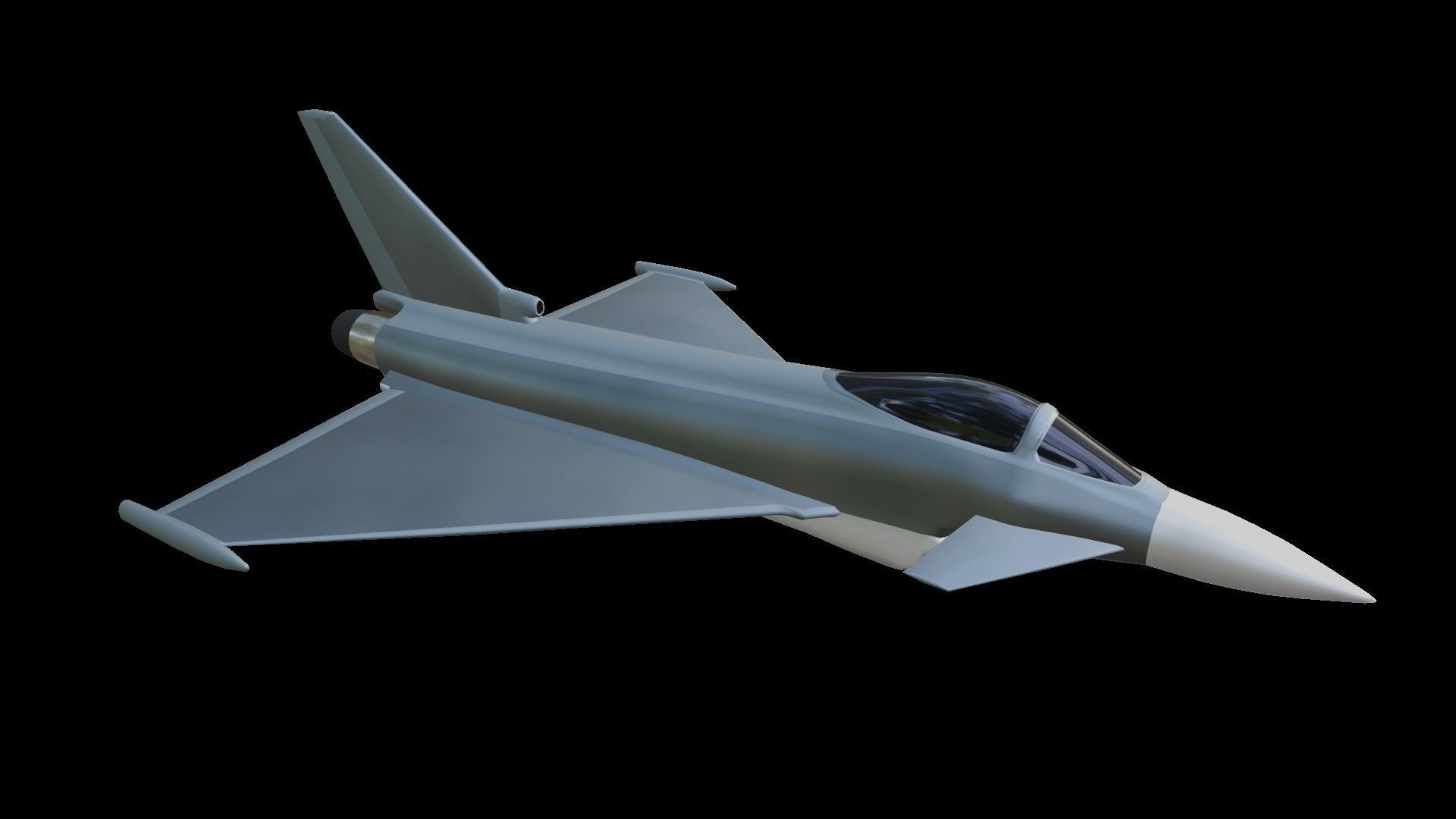 Modern Fighter Jet - Eurofighter Typhoon 3D print model_12