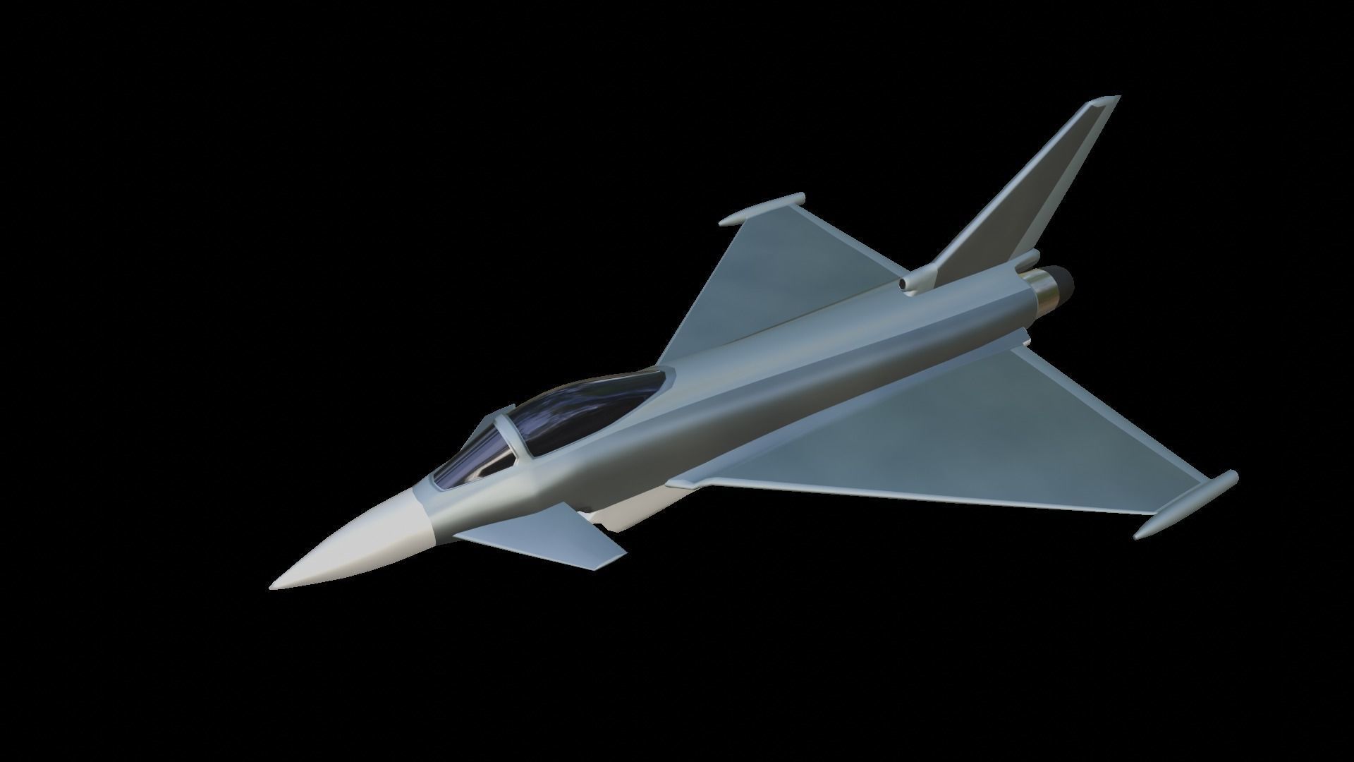 Modern Fighter Jet - Eurofighter Typhoon 3D print model_1