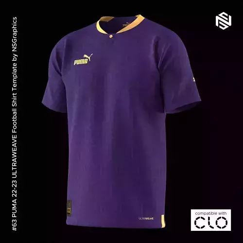 PUMA ULTRAWEAVE 22-23 Football Shirt for CLO3D-MarvelousDesigner
