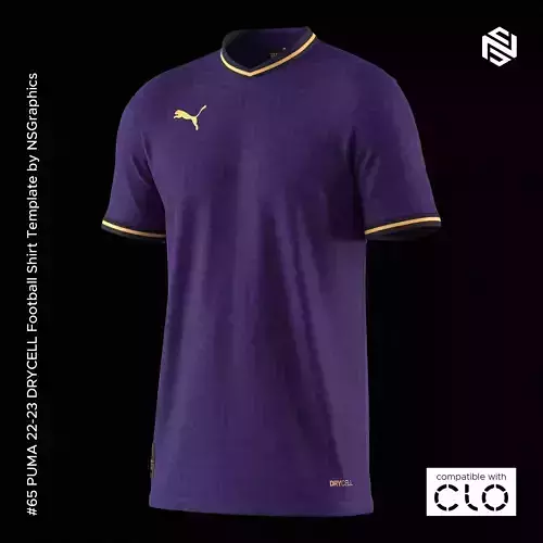 PUMA 22-23 DRYCELL Football Shirt for CLO3D-Marvelous Designer