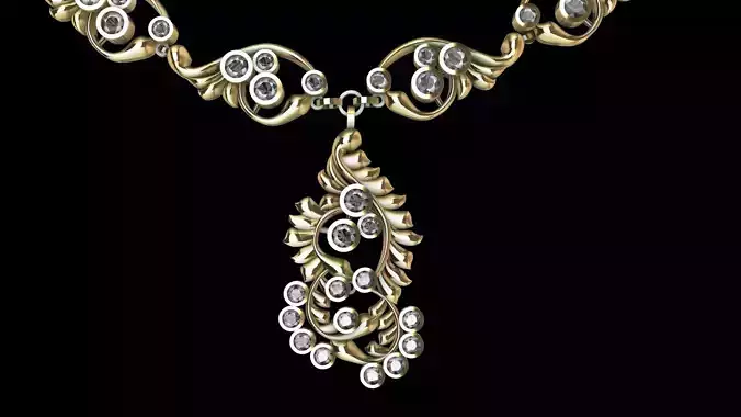 ORNAMENT NECLKLACE DESIGNER NECKLACE STL VERIFIED