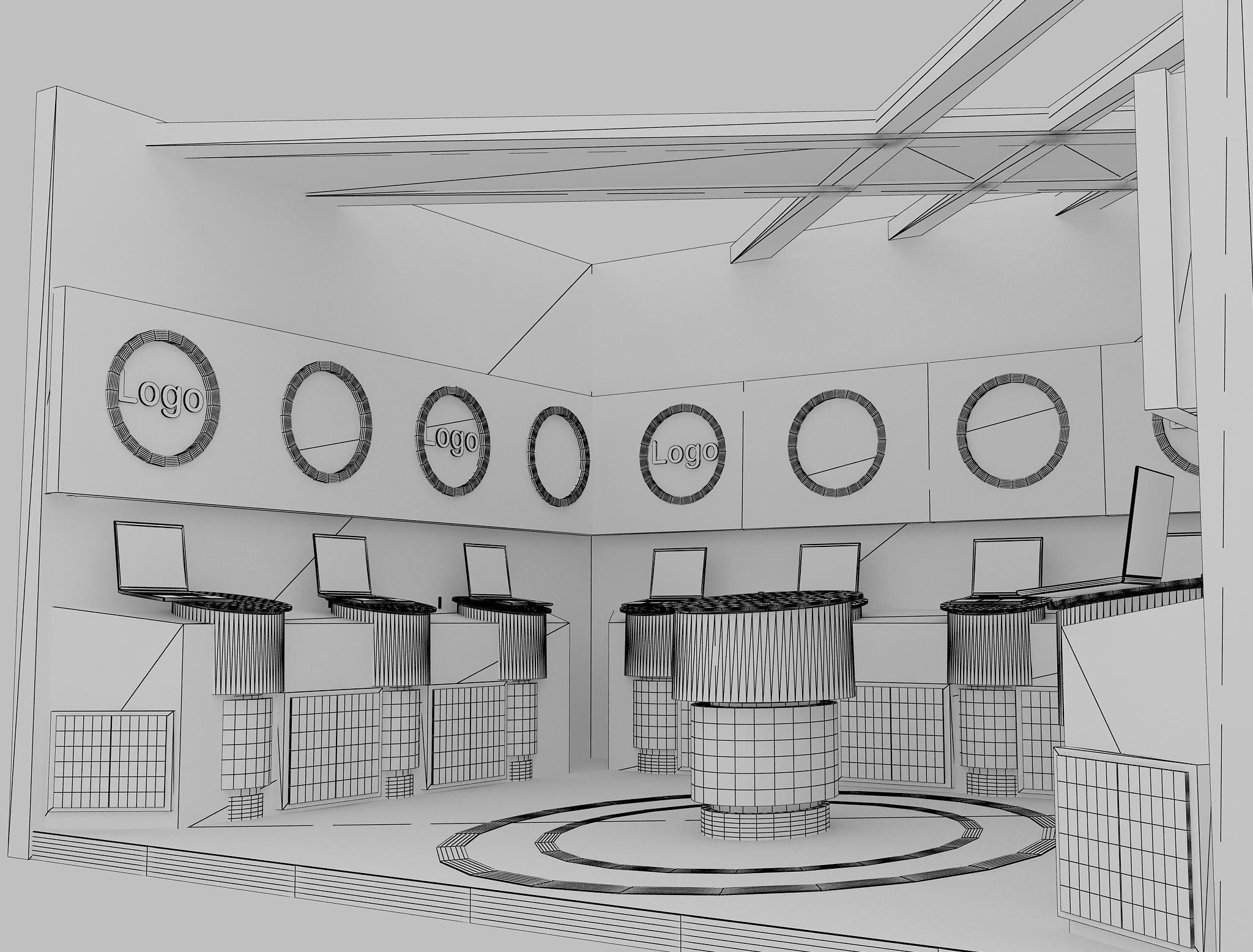  Booth Exhibition Stand a14b 3D model_13