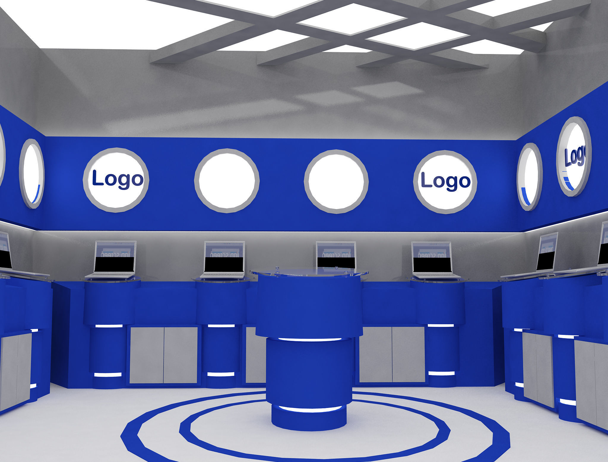  Booth Exhibition Stand a14b 3D model_16