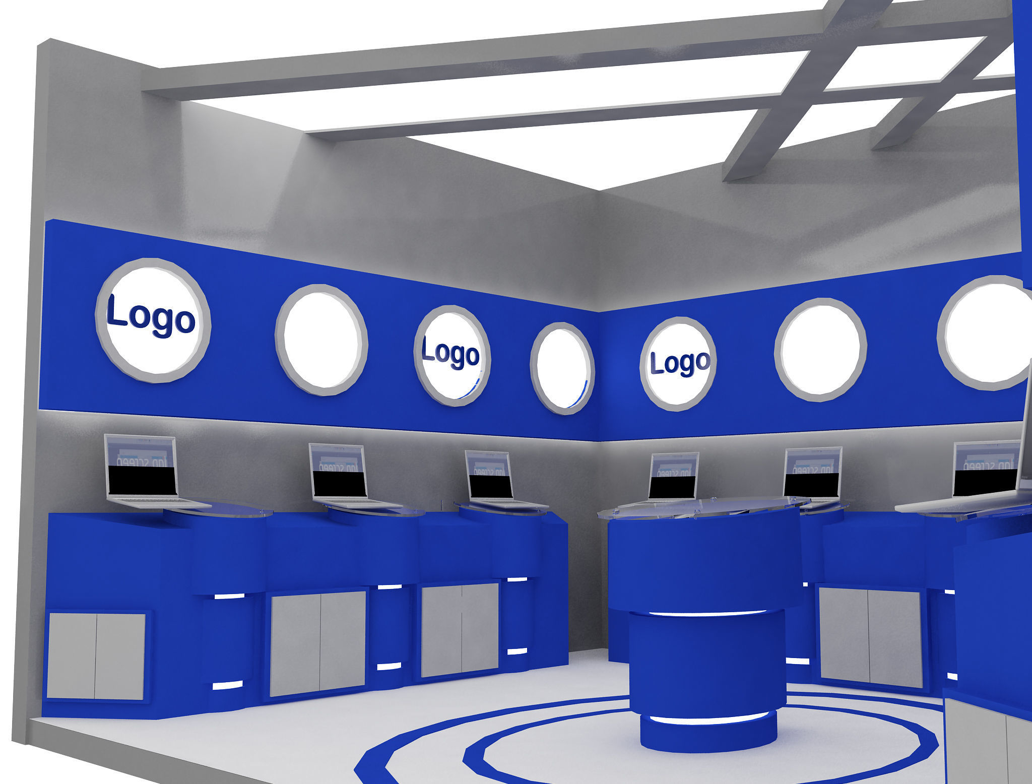  Booth Exhibition Stand a14b 3D model_8