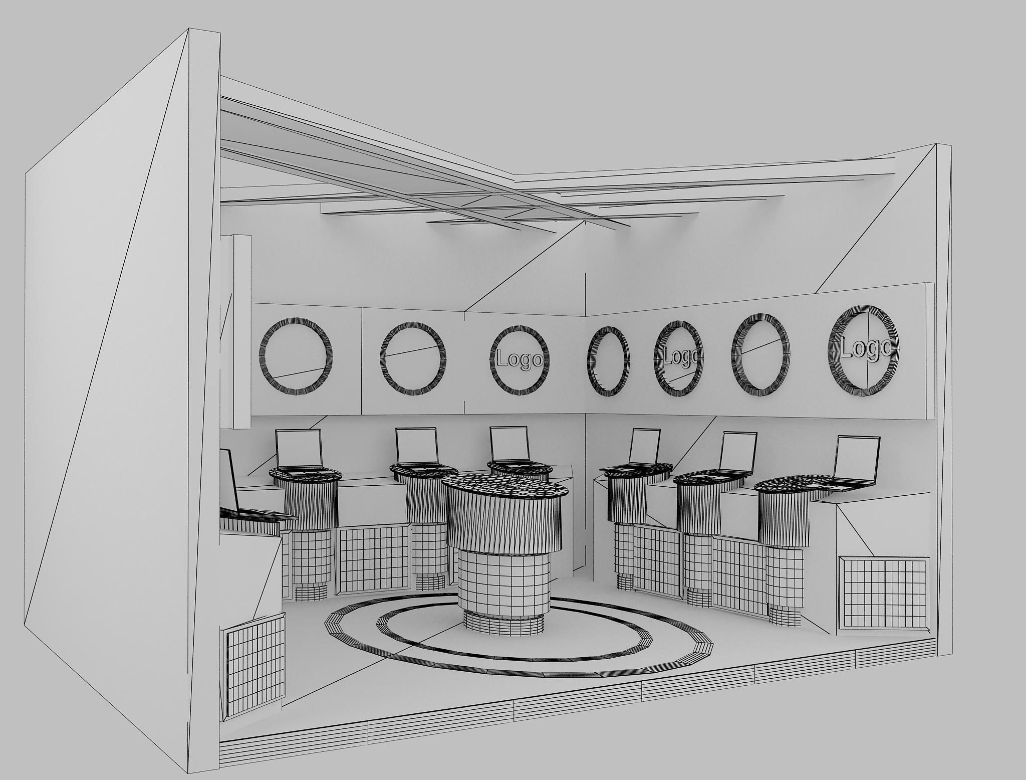  Booth Exhibition Stand a14b 3D model_1