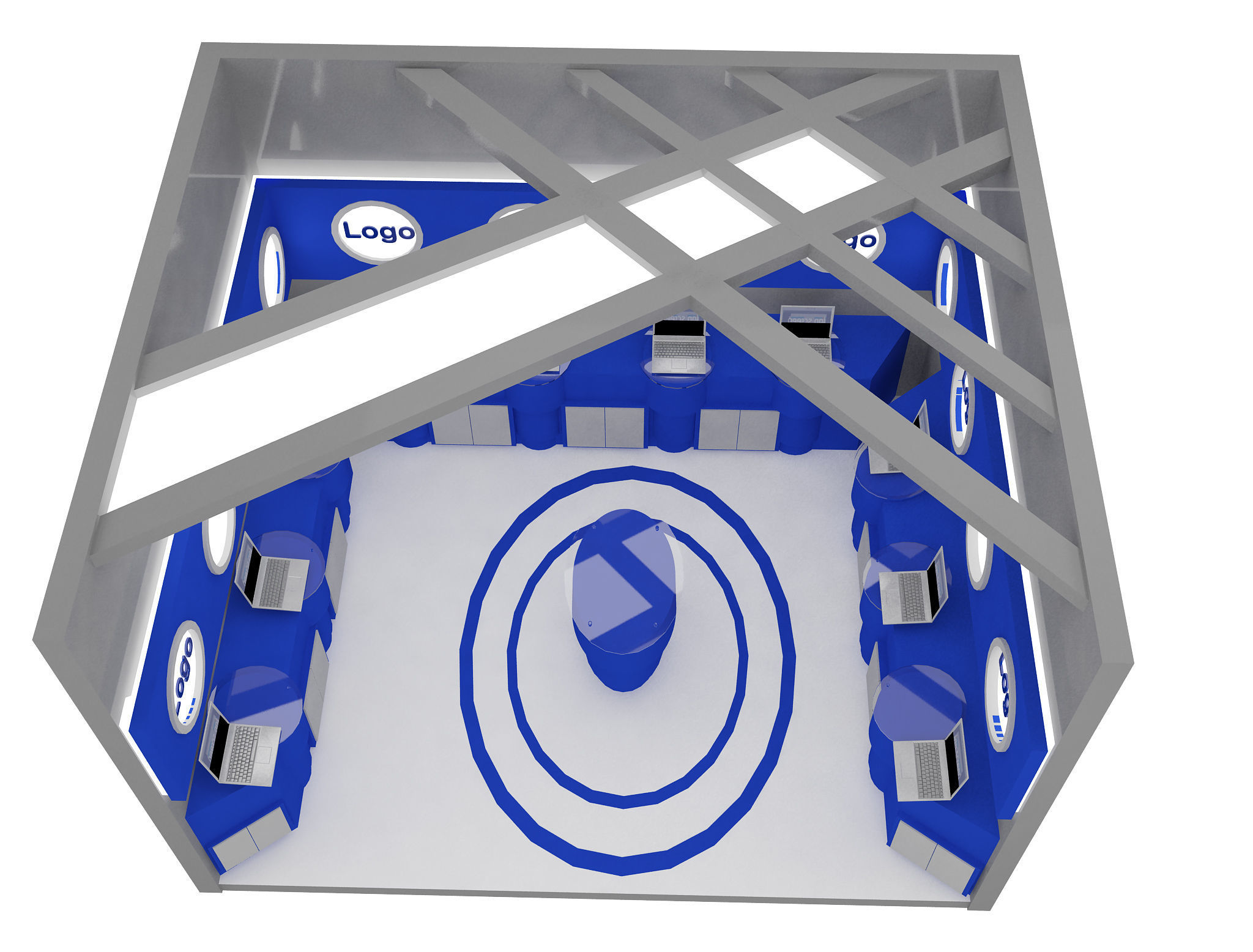  Booth Exhibition Stand a14b 3D model_4