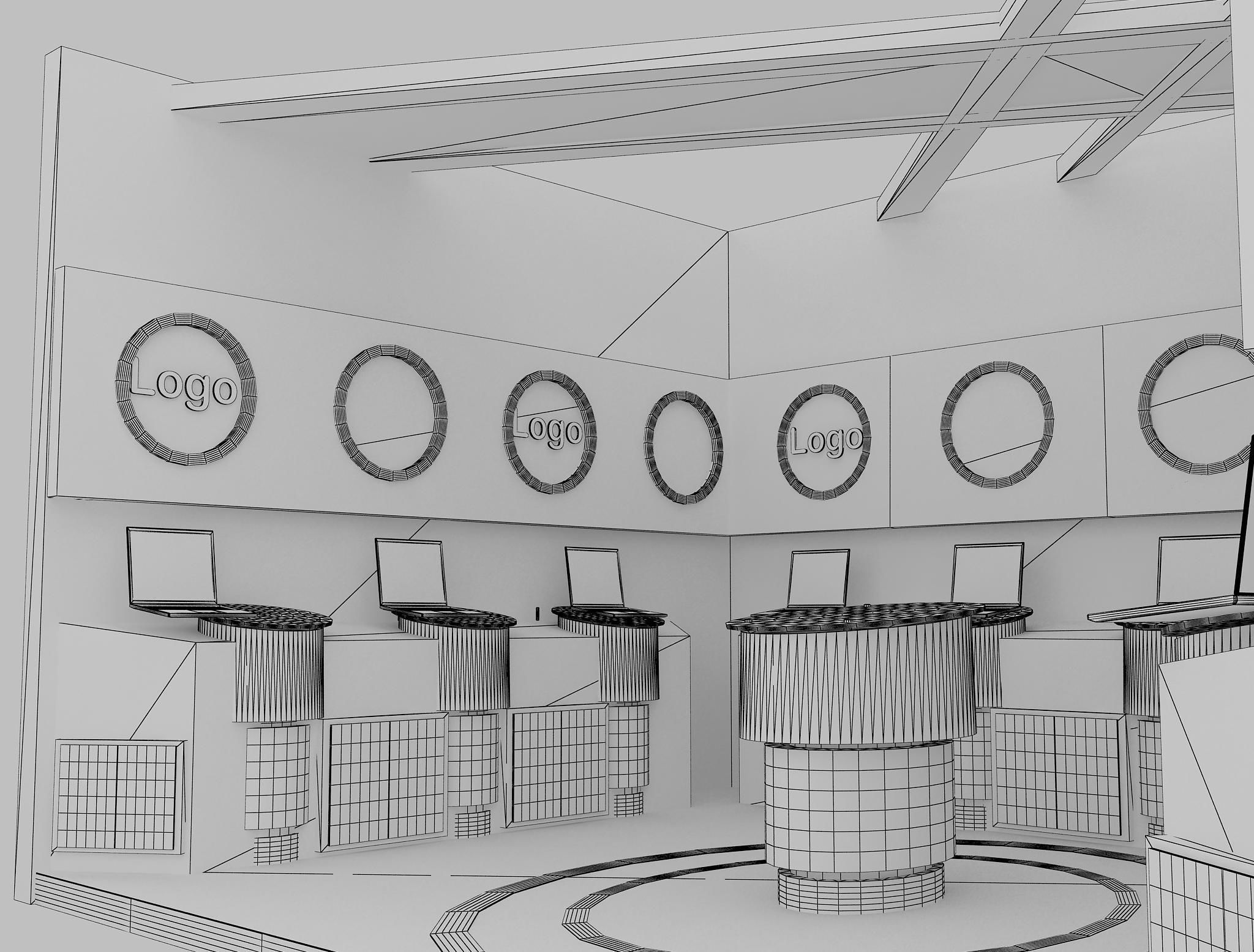  Booth Exhibition Stand a14b 3D model_9