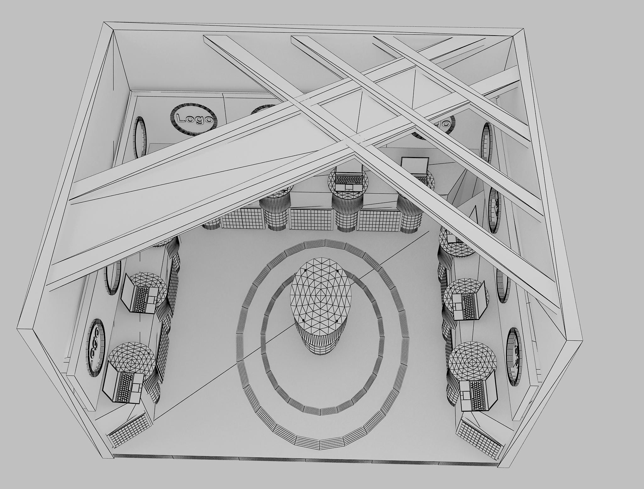  Booth Exhibition Stand a14b 3D model_5