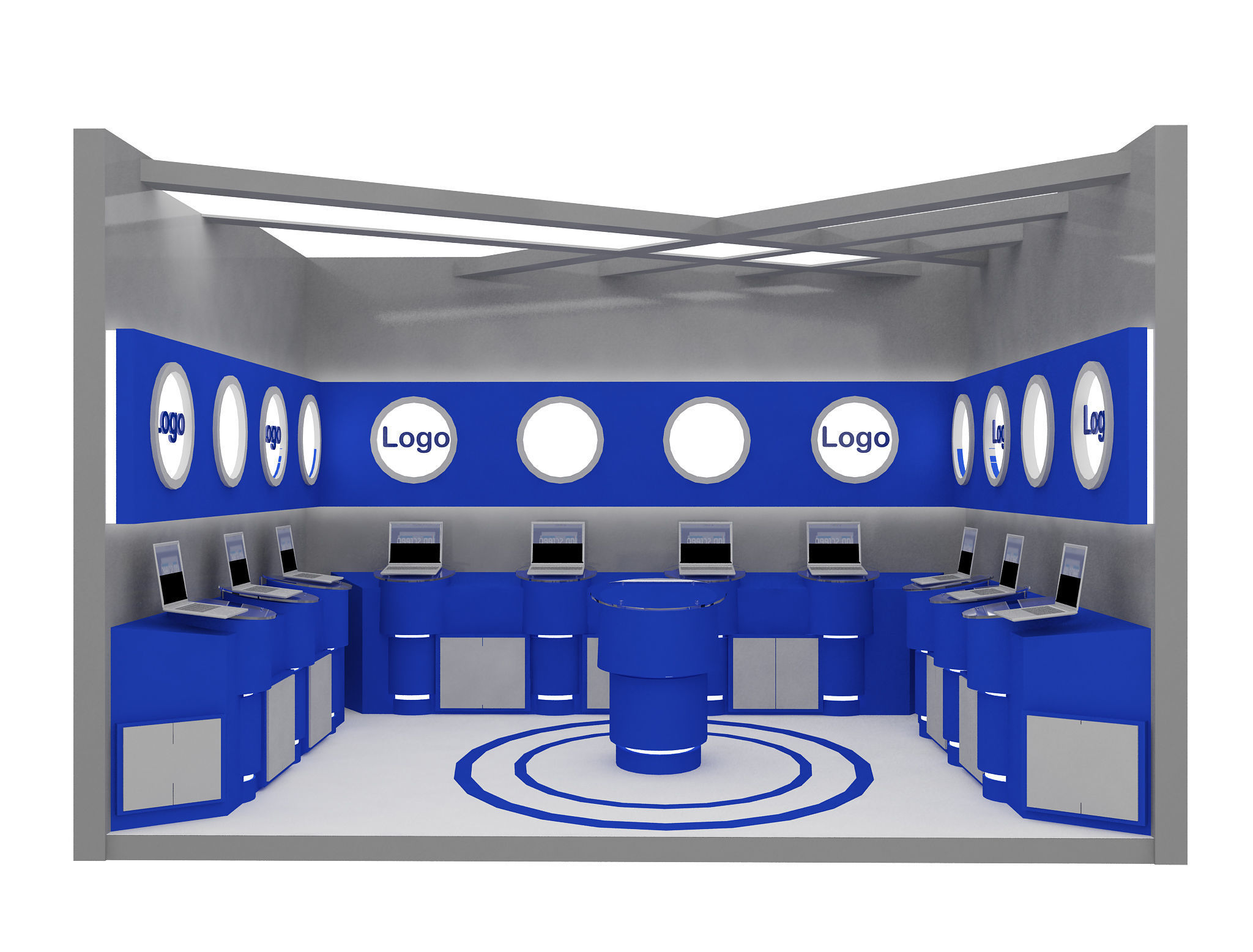  Booth Exhibition Stand a14b 3D model_2