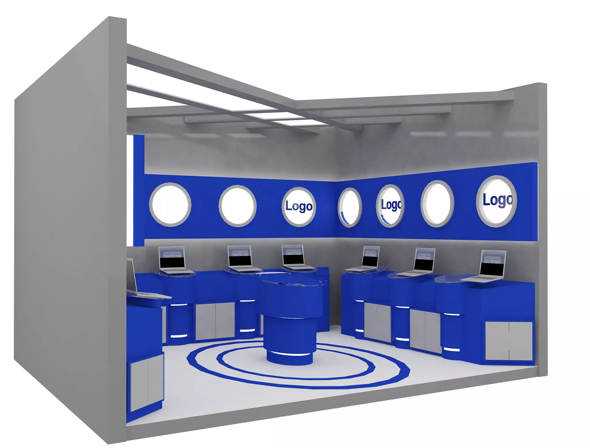  Booth Exhibition Stand a14b 3D model_0