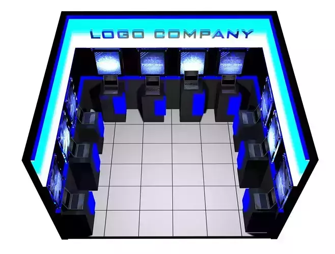  Booth Exhibition Stand a14c 3D model