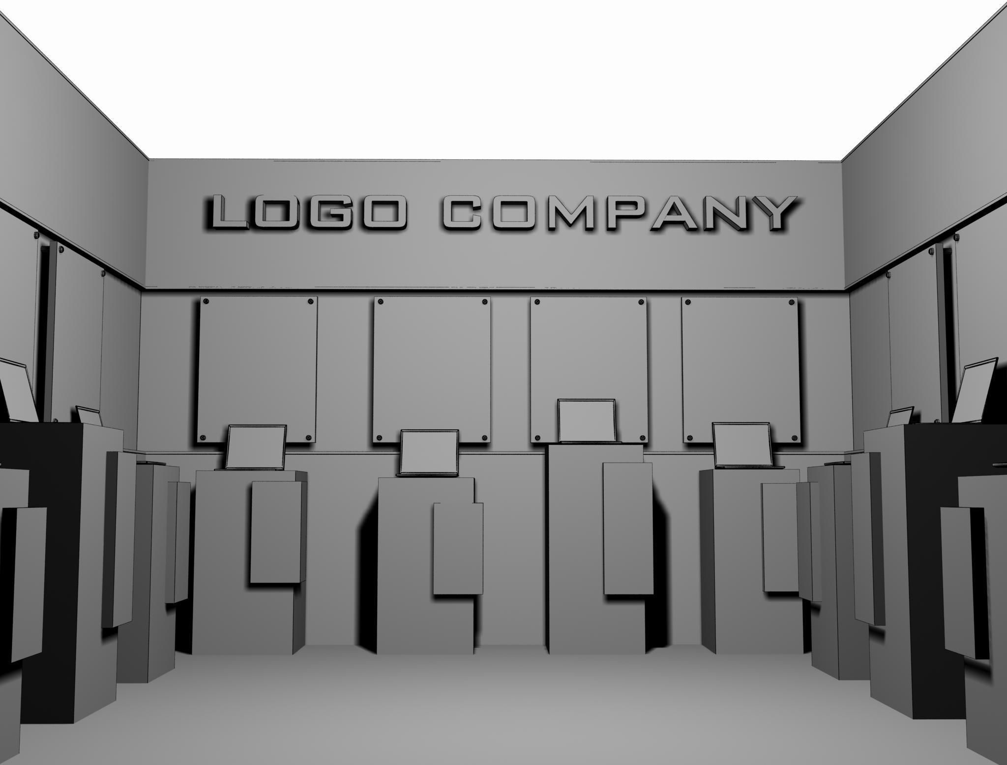  Booth Exhibition Stand a14c 3D model_15