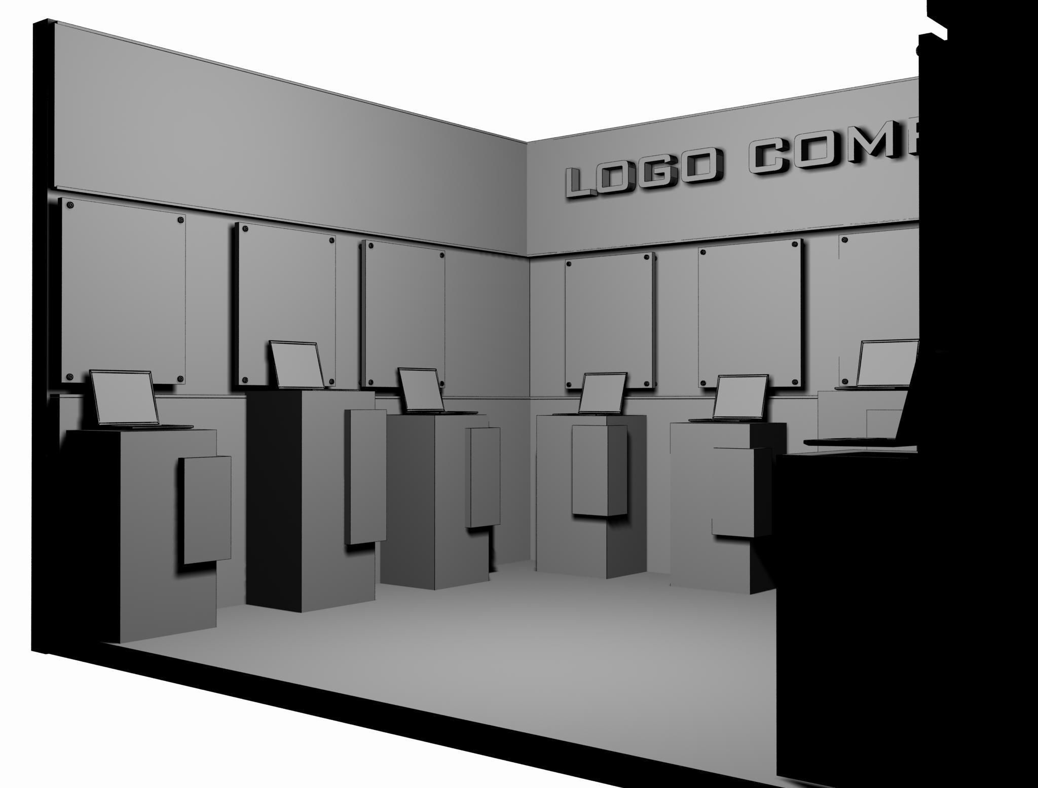  Booth Exhibition Stand a14c 3D model_7