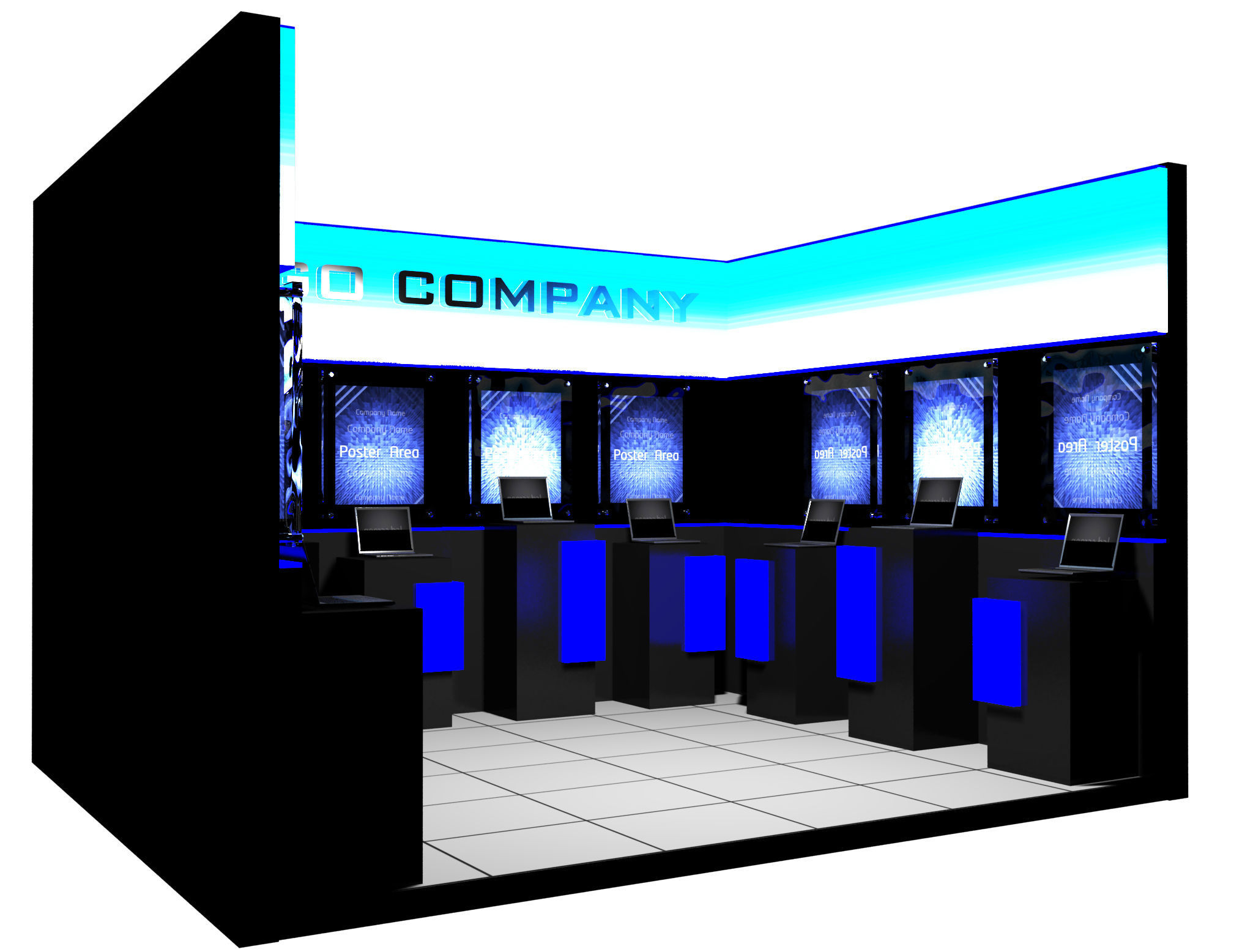  Booth Exhibition Stand a14c 3D model_4