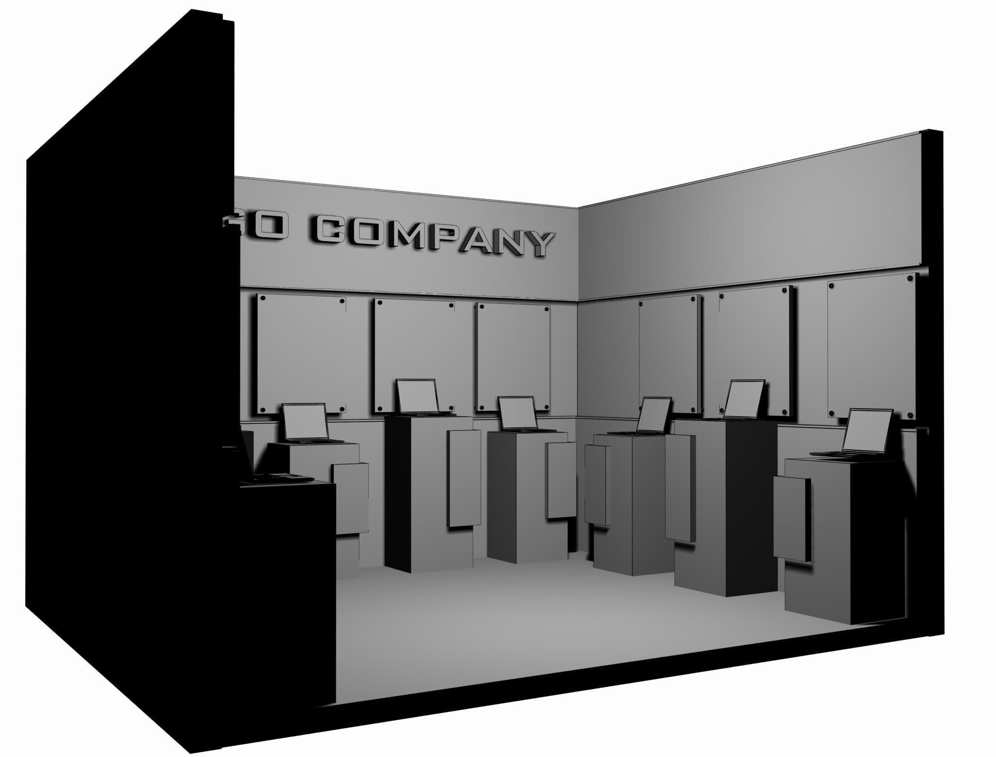  Booth Exhibition Stand a14c 3D model_5