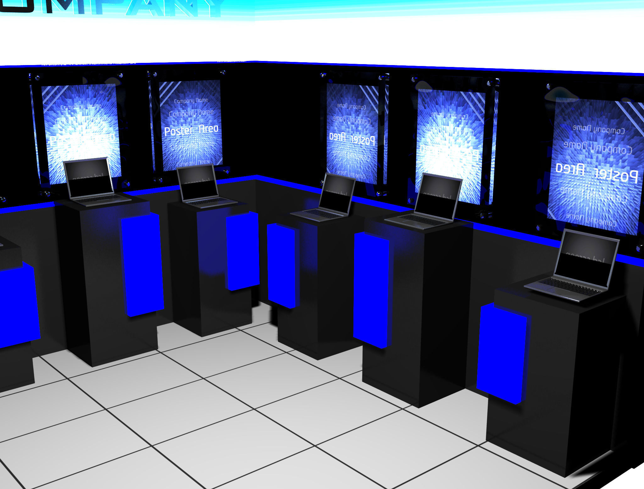  Booth Exhibition Stand a14c 3D model_16