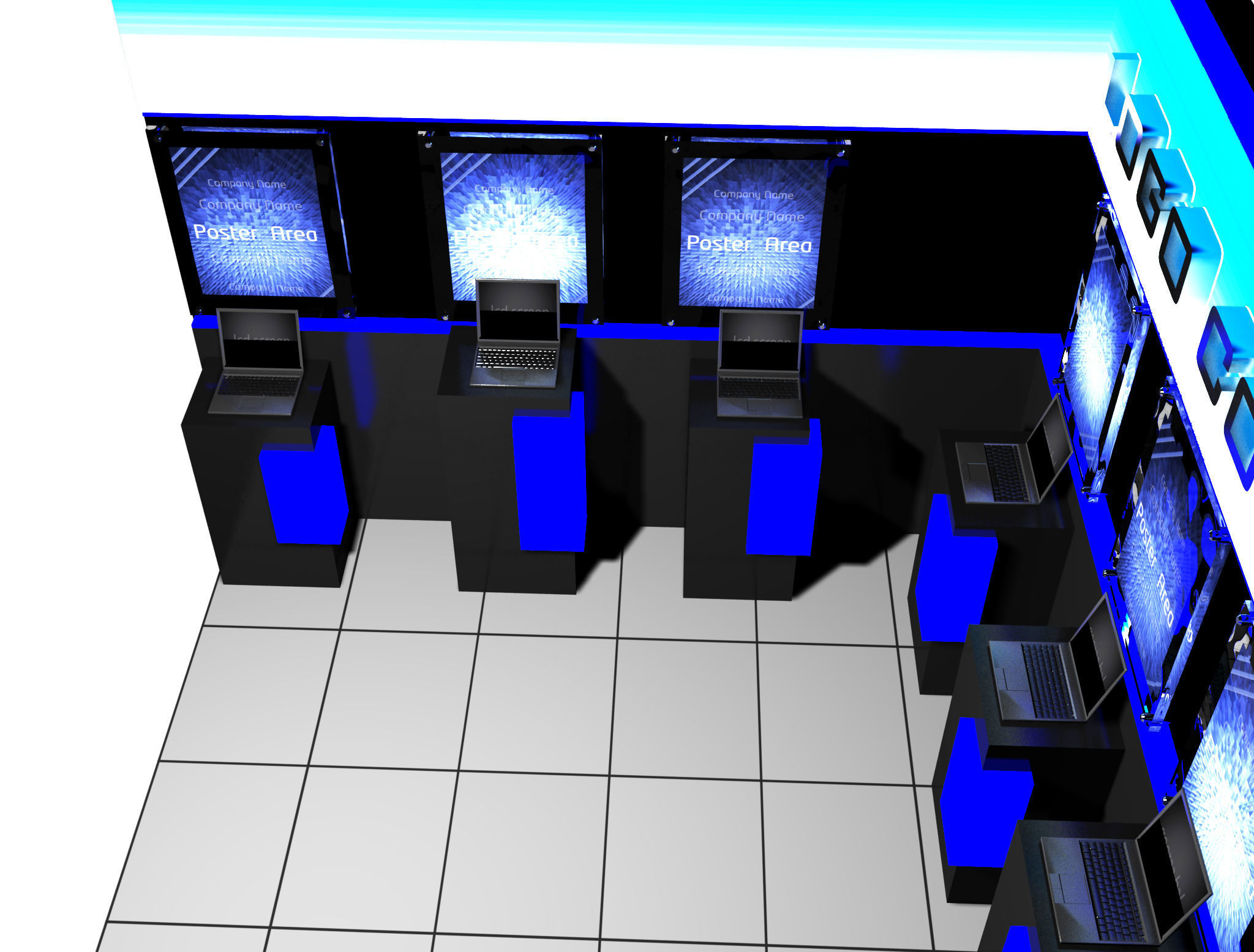  Booth Exhibition Stand a14c 3D model_12