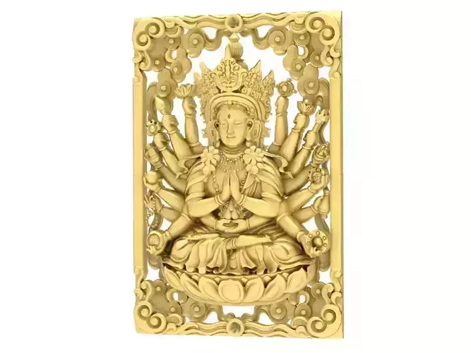 24k thousand hands buddha pendant 3599 3D print model