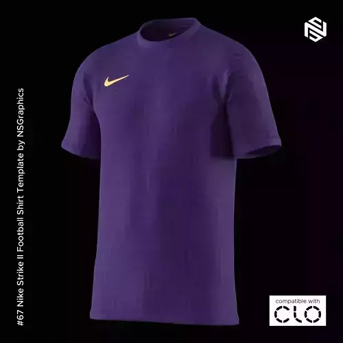 Nike Strike II Football Shirt for CLO3D-Marvelous Designer