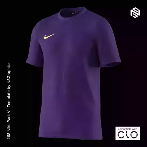 Nike Park VII Football Shirt for CLO3D-Marvelous Designer