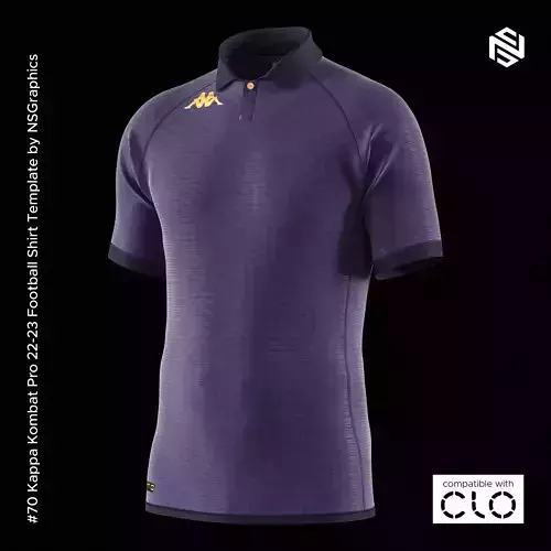 Kappa Kombat Pro 22-23 Football Shirt for CLO3D 3D model