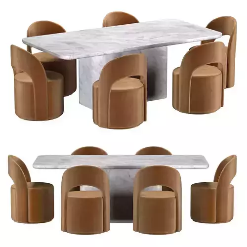 REYNAUX SLOPE CHAIR- VITOLO CARVED TABLE