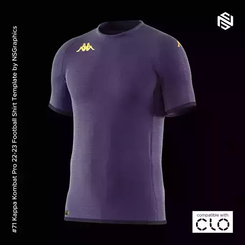 Kappa Kombat Pro 22-23 Football Shirt for CLO3D 3D model