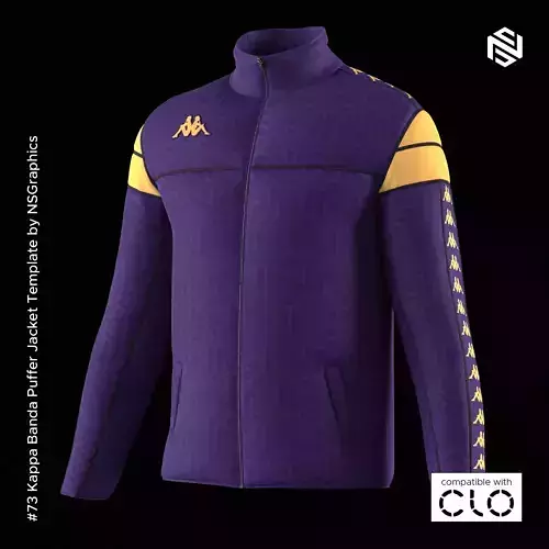 Kappa Banda Puffer Jacket for CLO3D-Marvelous Designer