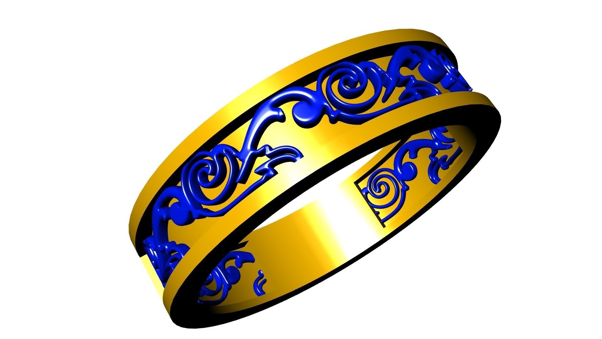 ornament engraved ring stl verified 3D print model_8