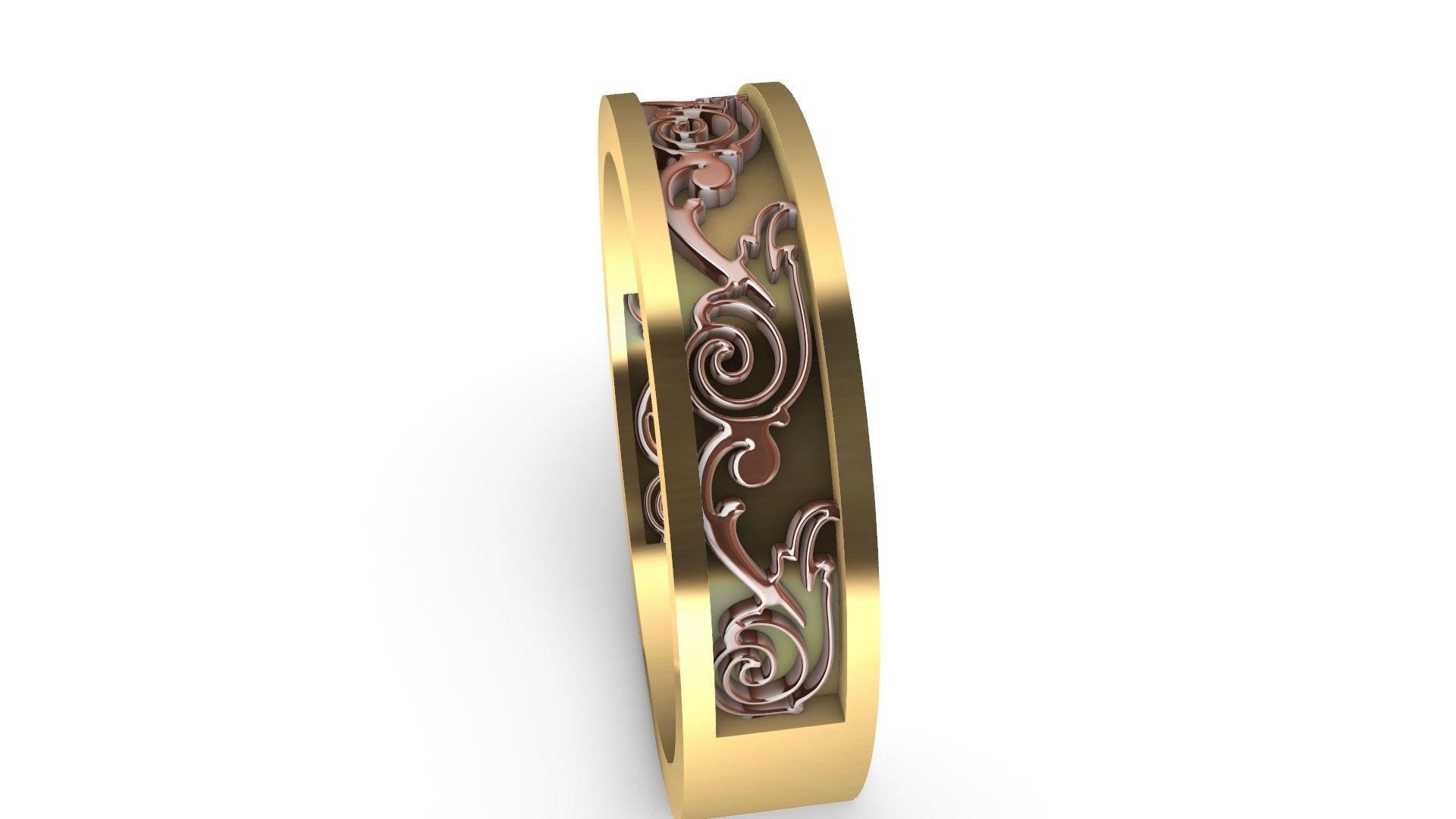 ornament engraved ring stl verified 3D print model_6