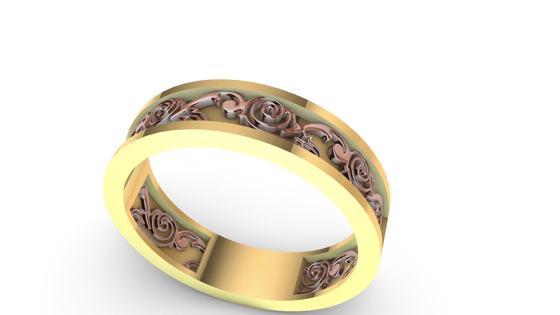 ornament engraved ring stl verified 3D print model_5