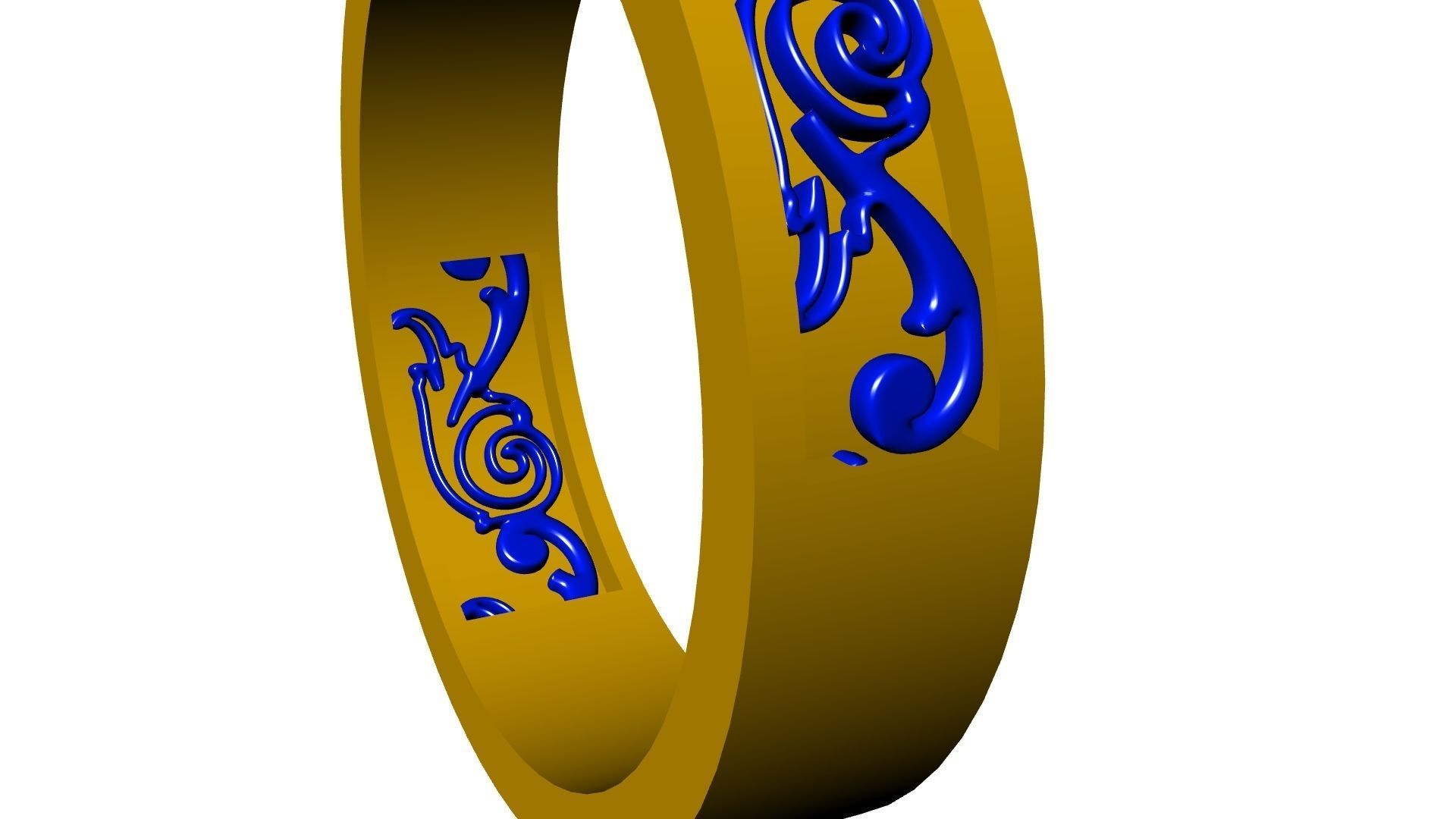 ornament engraved ring stl verified 3D print model_10