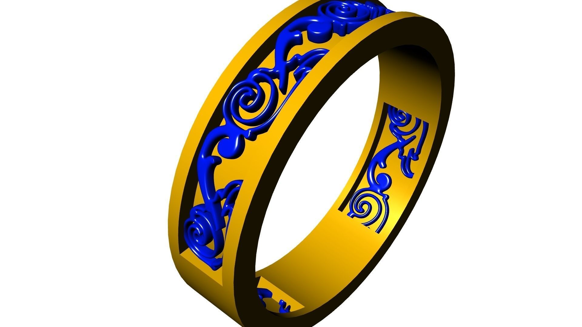 ornament engraved ring stl verified 3D print model_12
