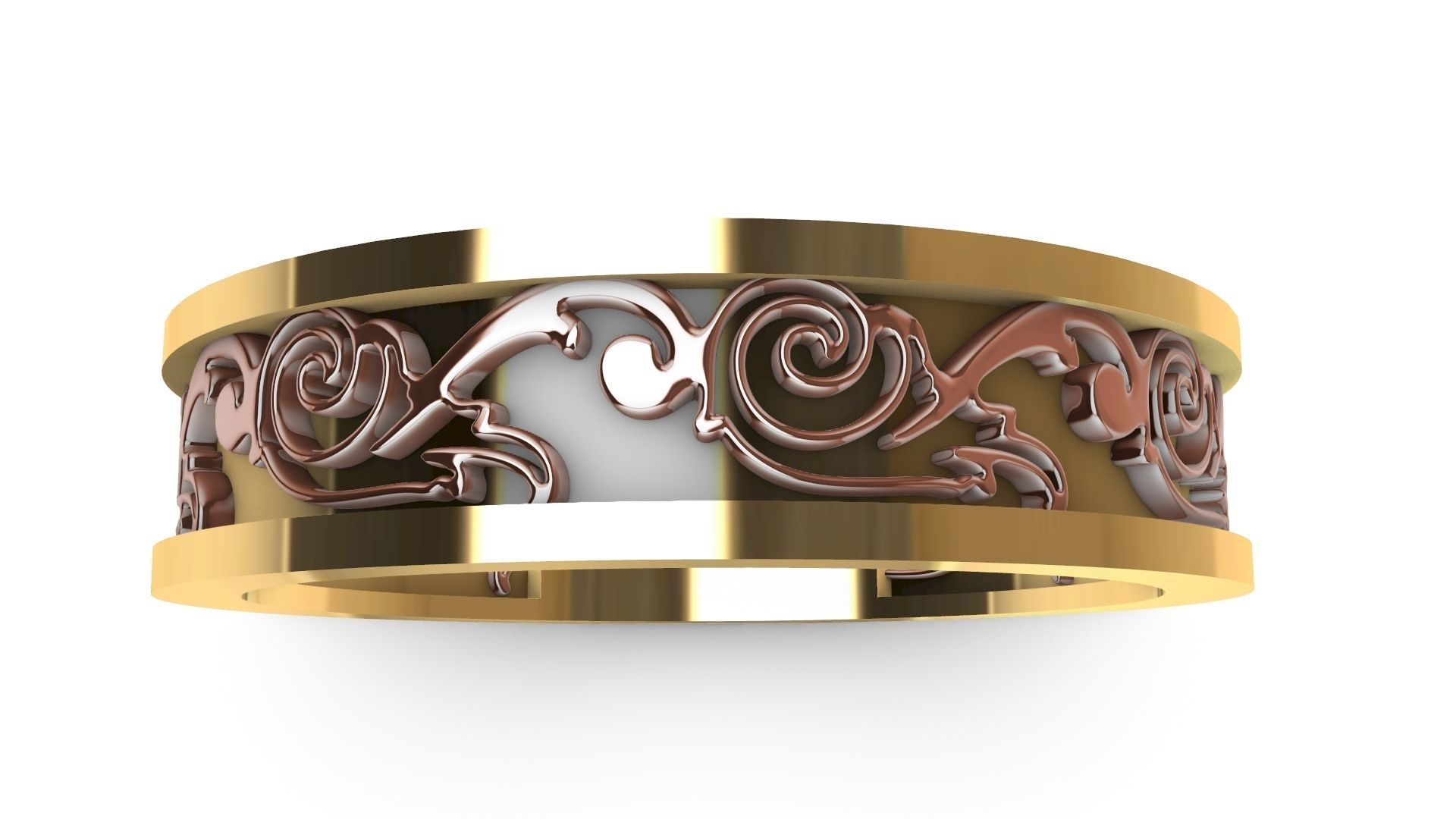 ornament engraved ring stl verified 3D print model_1