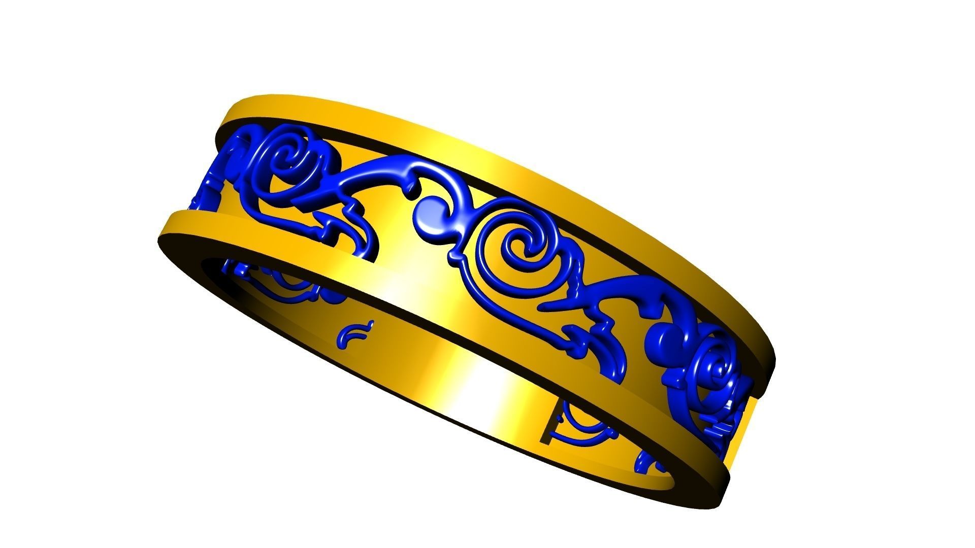 ornament engraved ring stl verified 3D print model_9