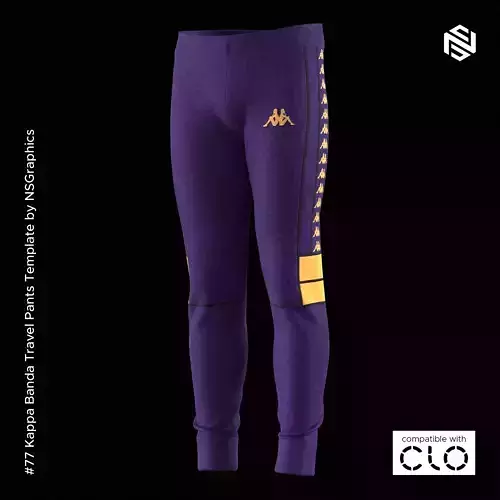 Kappa Banda Travel Pants for CLO3D-Marvelous Designer