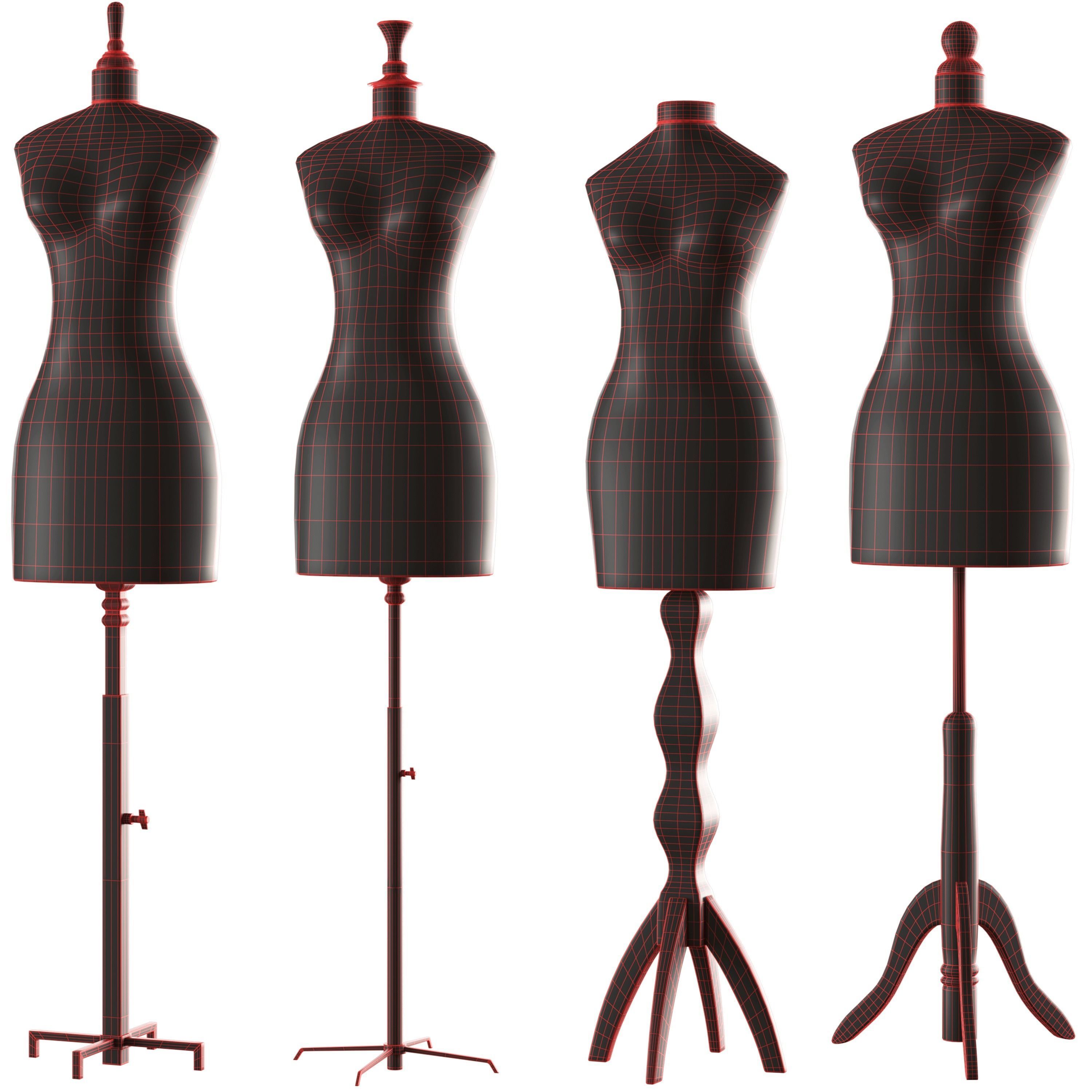 sewing mannequin PBR low poly 4k Low-poly 3D model_3