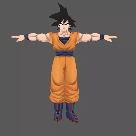 goku 3d model dragon ball character Low-poly 3D model_0