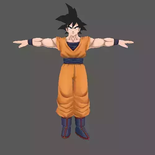 goku 3d model dragon ball character Low-poly 3D model