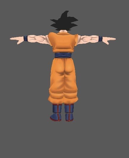 goku 3d model dragon ball character Low-poly 3D model_2